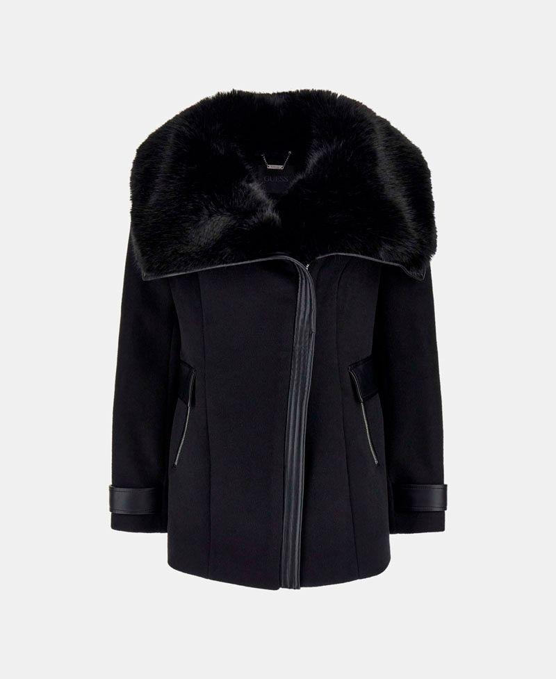 Chaqueta Guess Mujer Lilia Melton Coat Negro-5