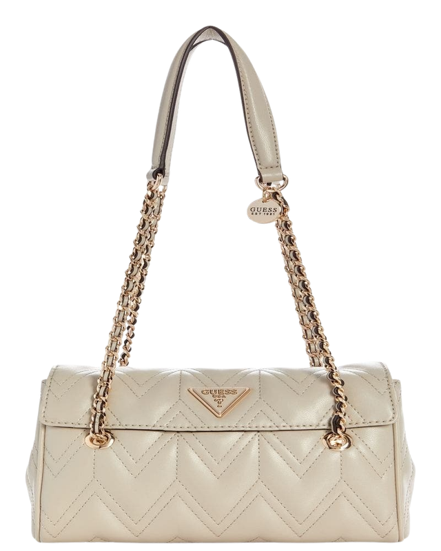 Cartera Guess Mujer Eda Flap Shoulder Bag Crema-0