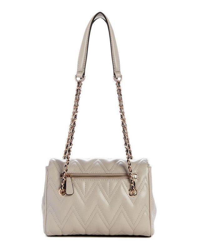 Cartera Guess Mujer Eda Flap Shoulder Bag Crema-2