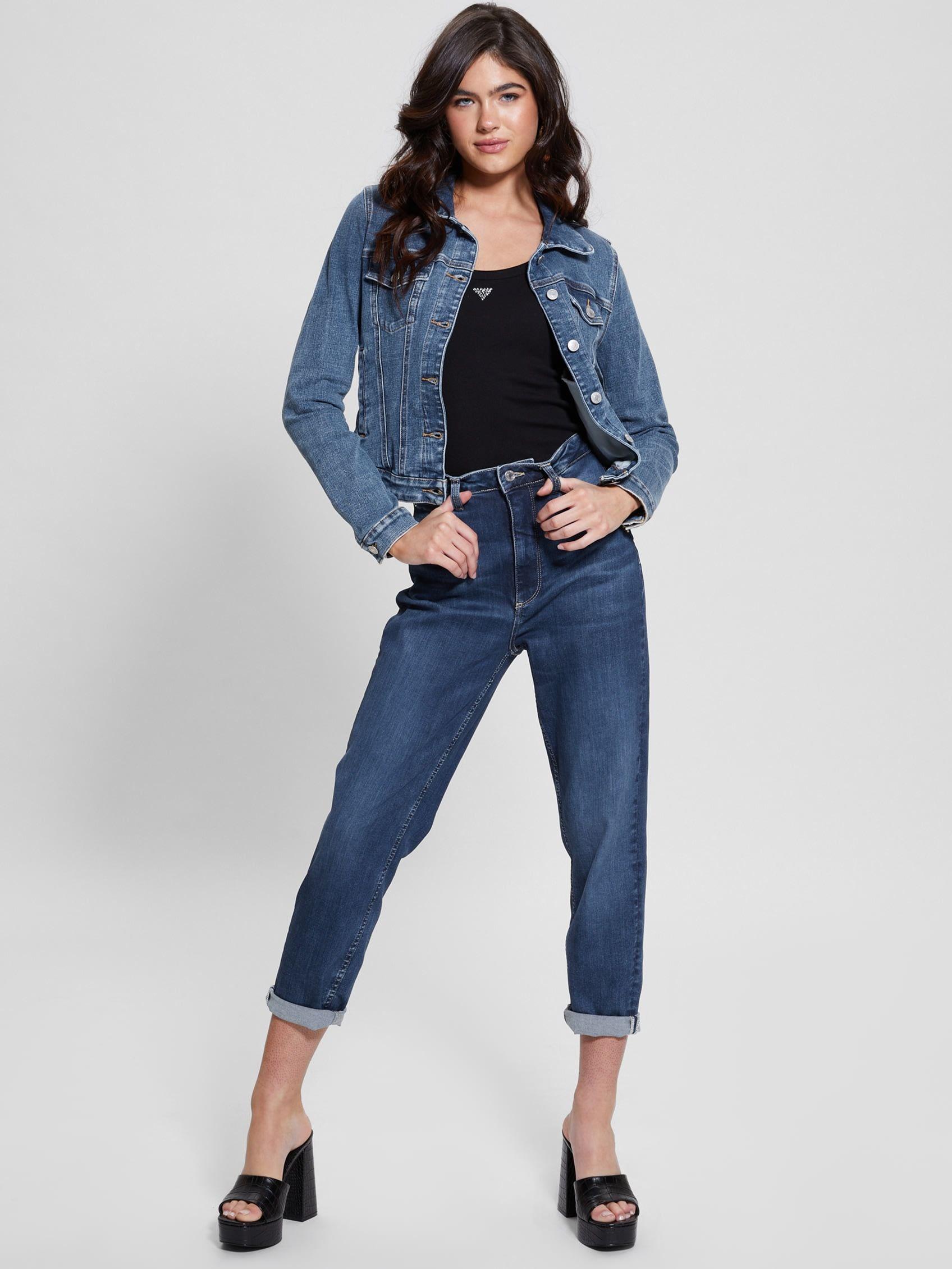 Chaqueta Guess Mujer Sexy Trucker Jacket Azul-1