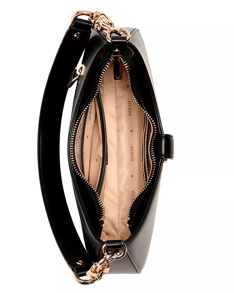 Cartera Carrie Zip Shoulder Bag Negro Guess | Paris.cl