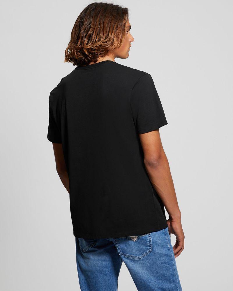Polera Guess Hombre Ss Bsc Embossed Iridescent Tee Negro-3