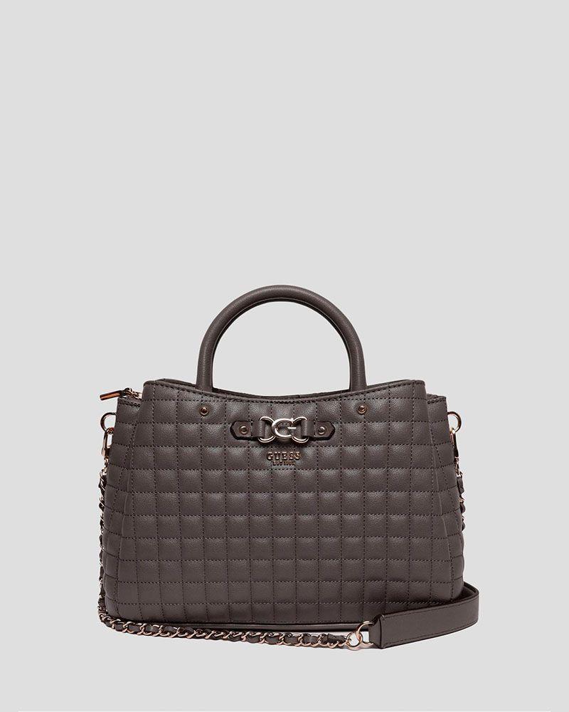 Cartera Guess Mujer Nadira Girlfriend Satchel Gris-0