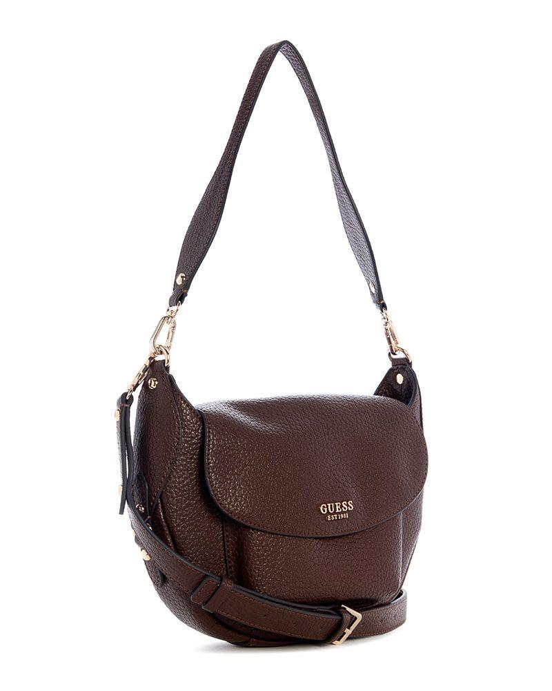 Cartera Guess Mujer Marsha Flap Shoulder Bag Café Oscuro-3