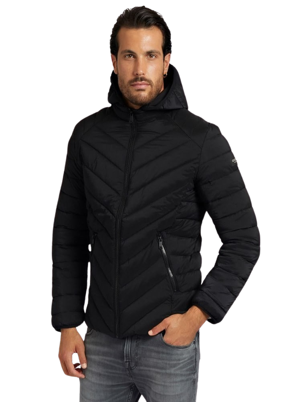 Chaqueta Guess Hombre Stretch Hoodie Jacket Negro-0