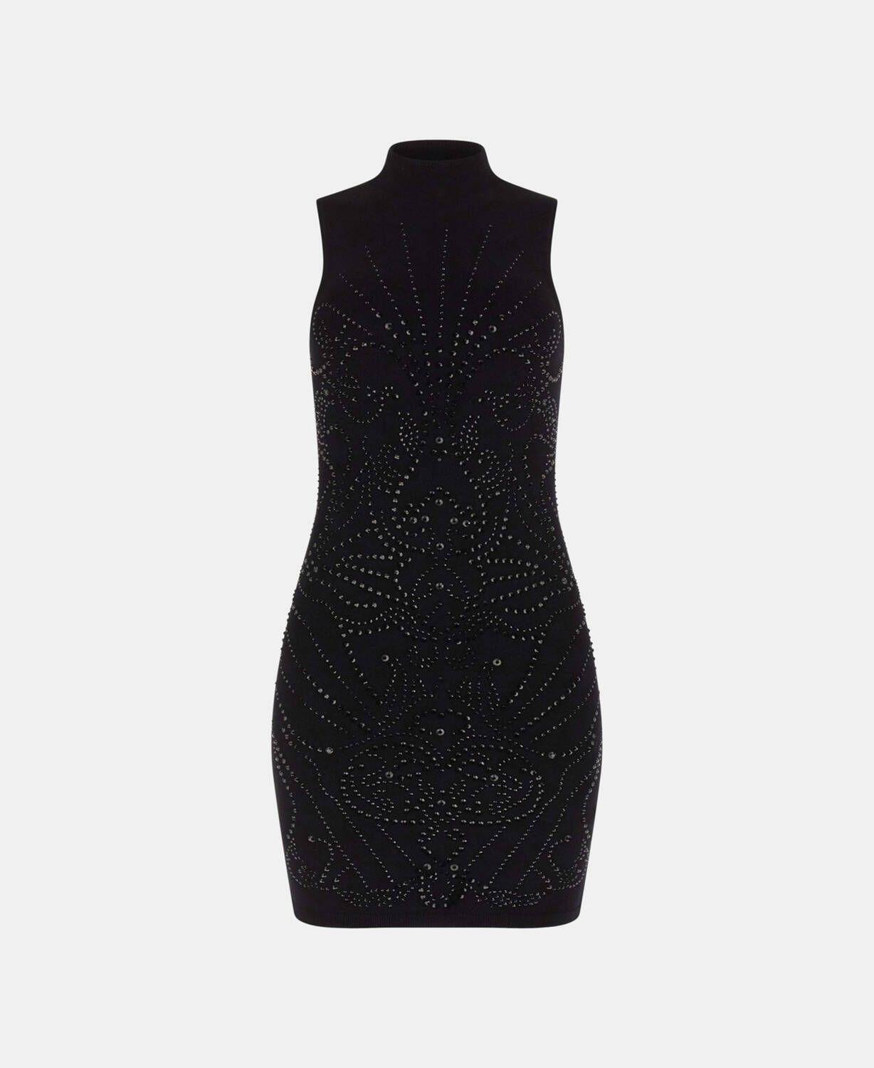 Vestido Guess Mujer Sl Fn Calista Rhinestone Dress Negro-4