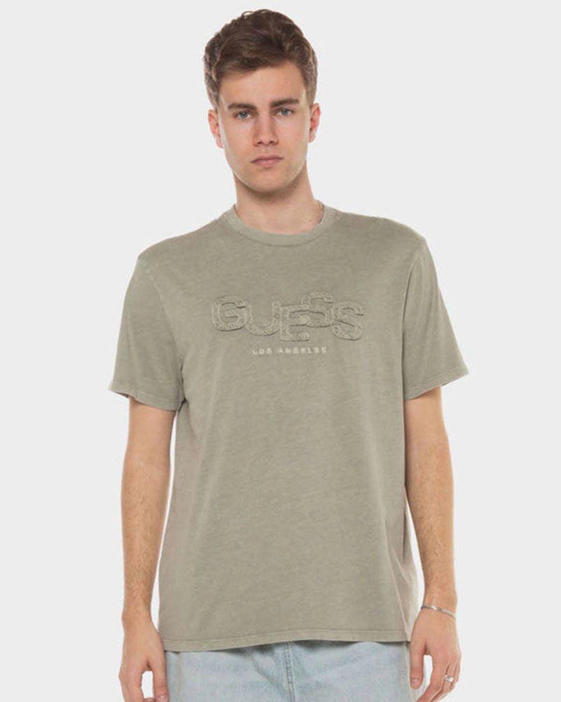 Polera Ss Bsc Guess Stack Tee Verde-1