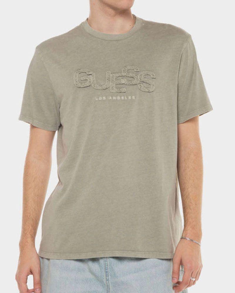 Polera Ss Bsc Guess Stack Tee Verde-2