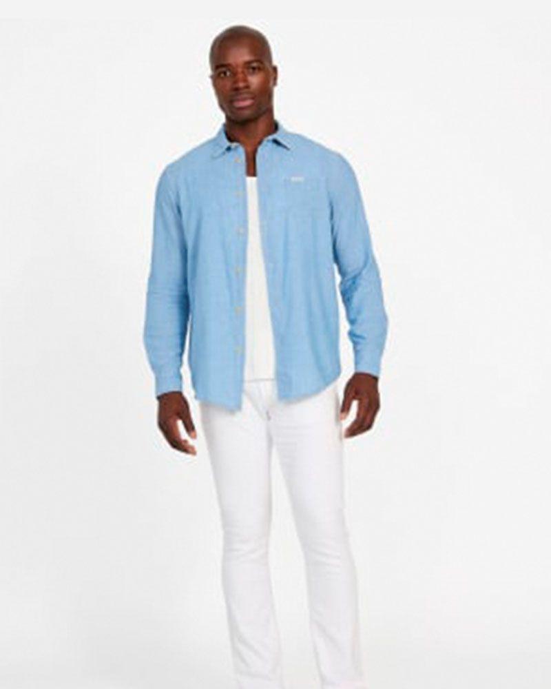 Camisa Ronnie Ls Shirt Azul-3