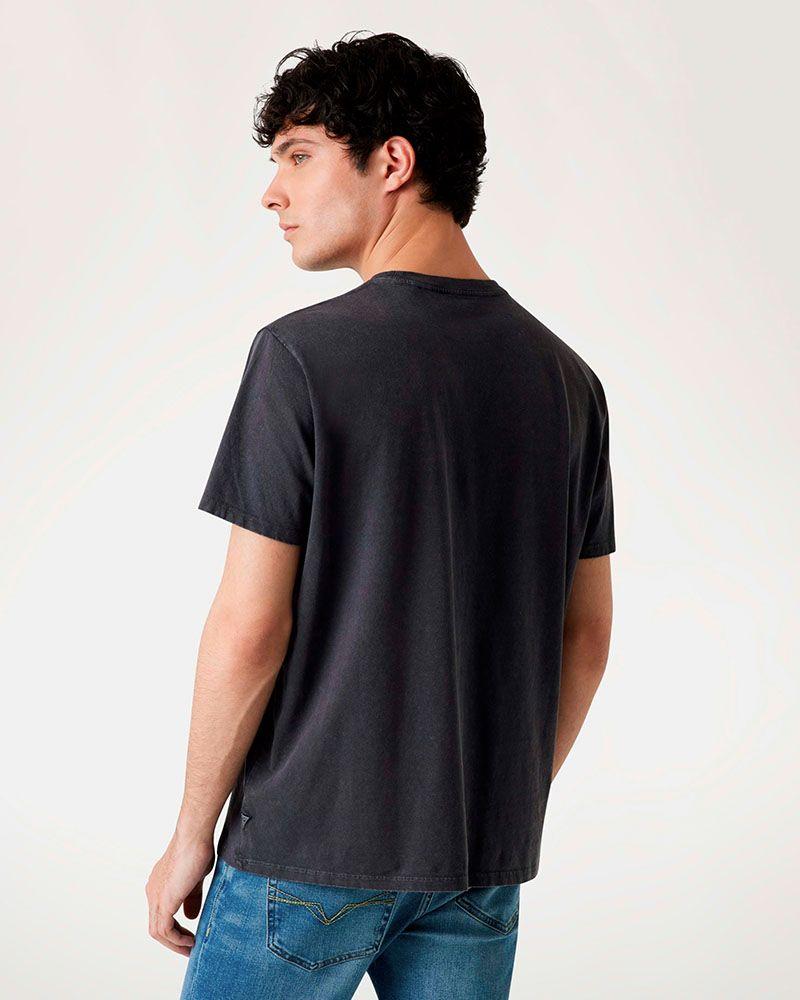 Polera Guess Hombre Ss Bsc Guess Inset Logo Tee Negro-2