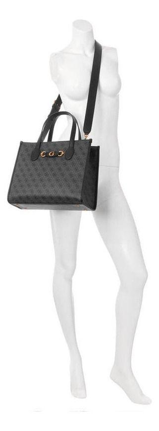 Cartera Guess Mujer Izzy 2 Comp Tote Negro-4