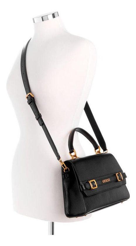 Cartera Guess Mujer Sestri Top Handle Flap Negro-4