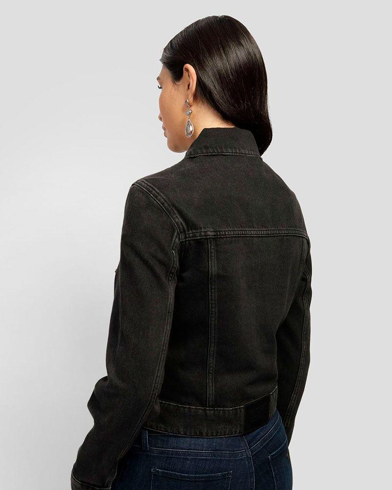 Chaqueta Guess Mujer Clara Trucker Jacket Negro-3