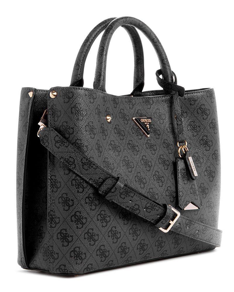 Cartera Guess Mujer Meridian Ii Girlfriend Satchel Gris Oscuro-2