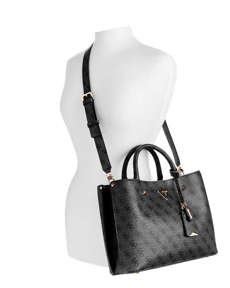 Cartera Guess Mujer Meridian Ii Girlfriend Satchel Gris Oscuro-4