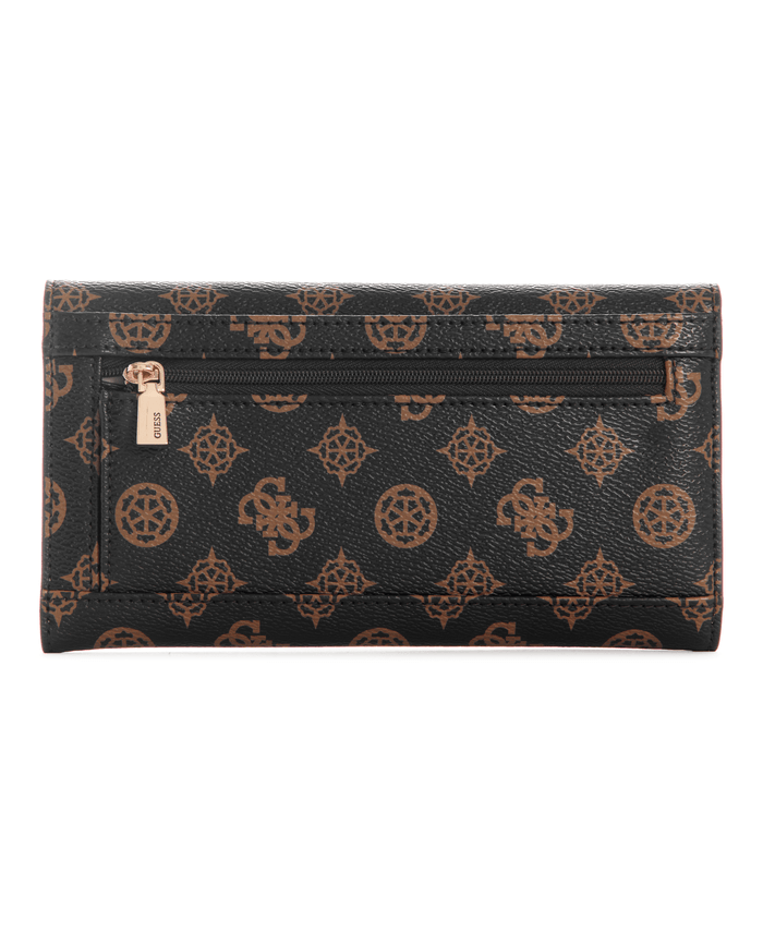 Billetera Guess Mujer Laurel Slg Multi Clutch Café-1