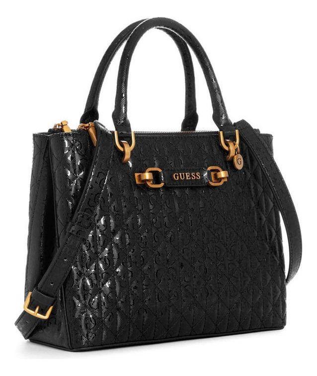 Cartera Guess Mujer Aveta Status Satchel Negro-1