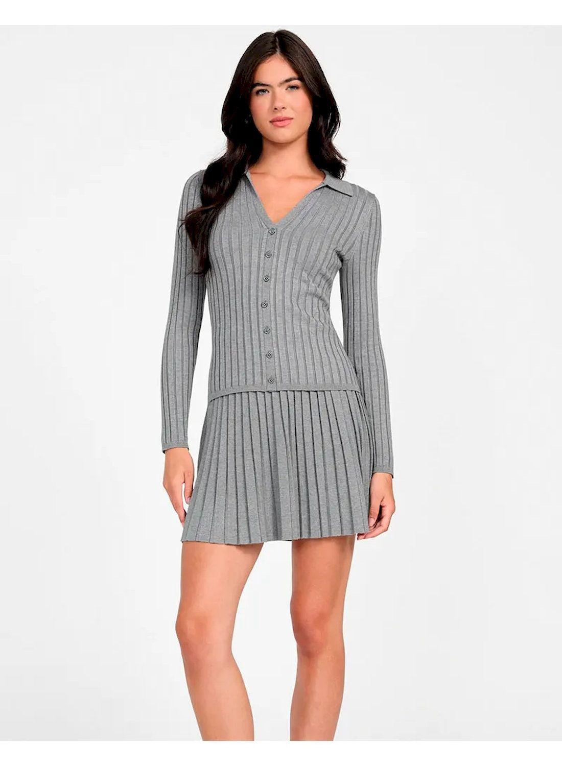 Falda Guess Mujer Pleated Miranda Gris-4