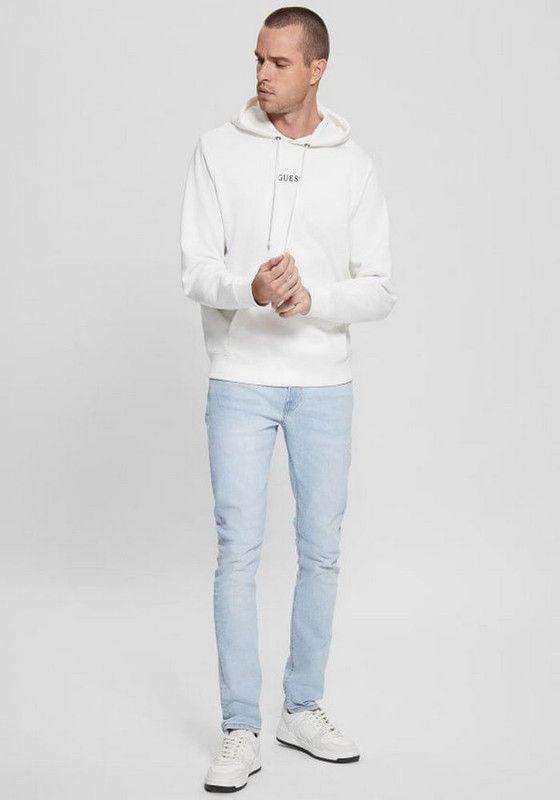 Polerón Guess Hombre Roy Hoodie Blanco-1