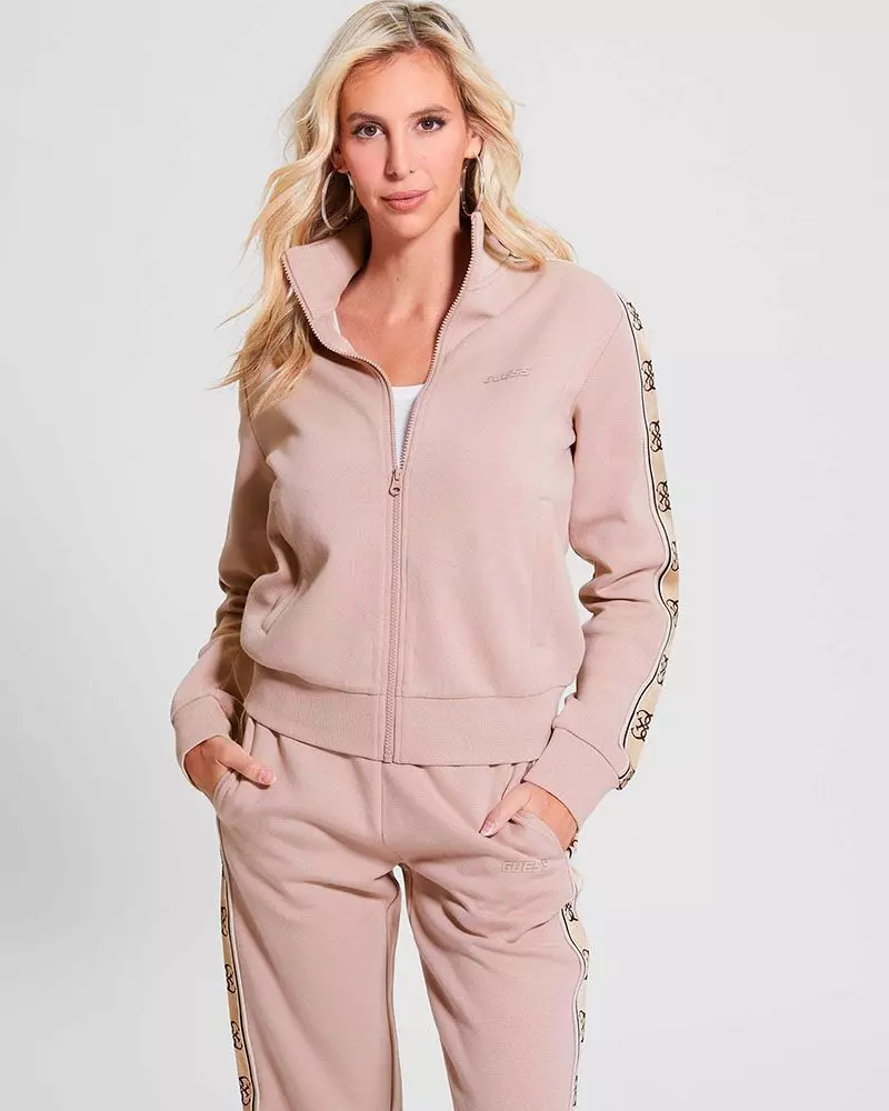 Poleron Britney Full Zip Rosado-2