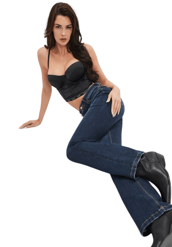 Jeans Guess Mujer Sexy Boot Azul.-0