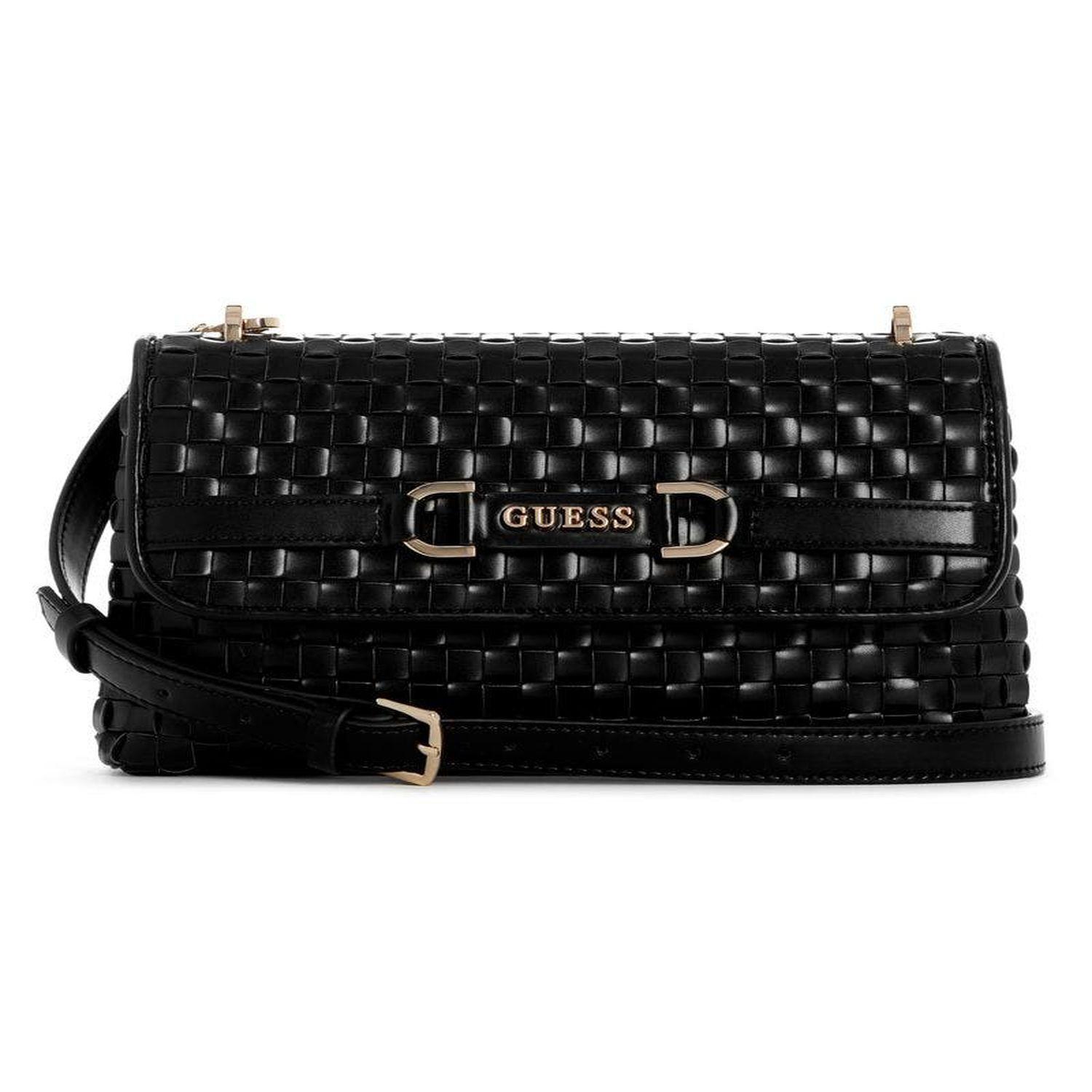 Cartera Guess Mujer Majka Crossbody Flap Negro Guess
