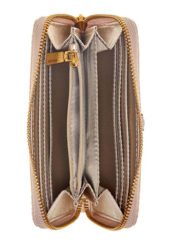 Billetera Mujer Guess Laurel Slg Medium Zip Around Café-2
