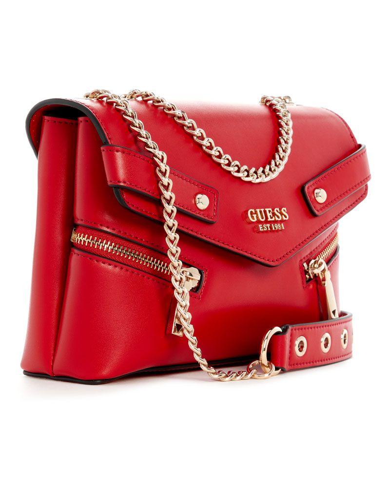 Cartera Guess Mujer Trissa Convertible Xbody Flap - Rojo-1