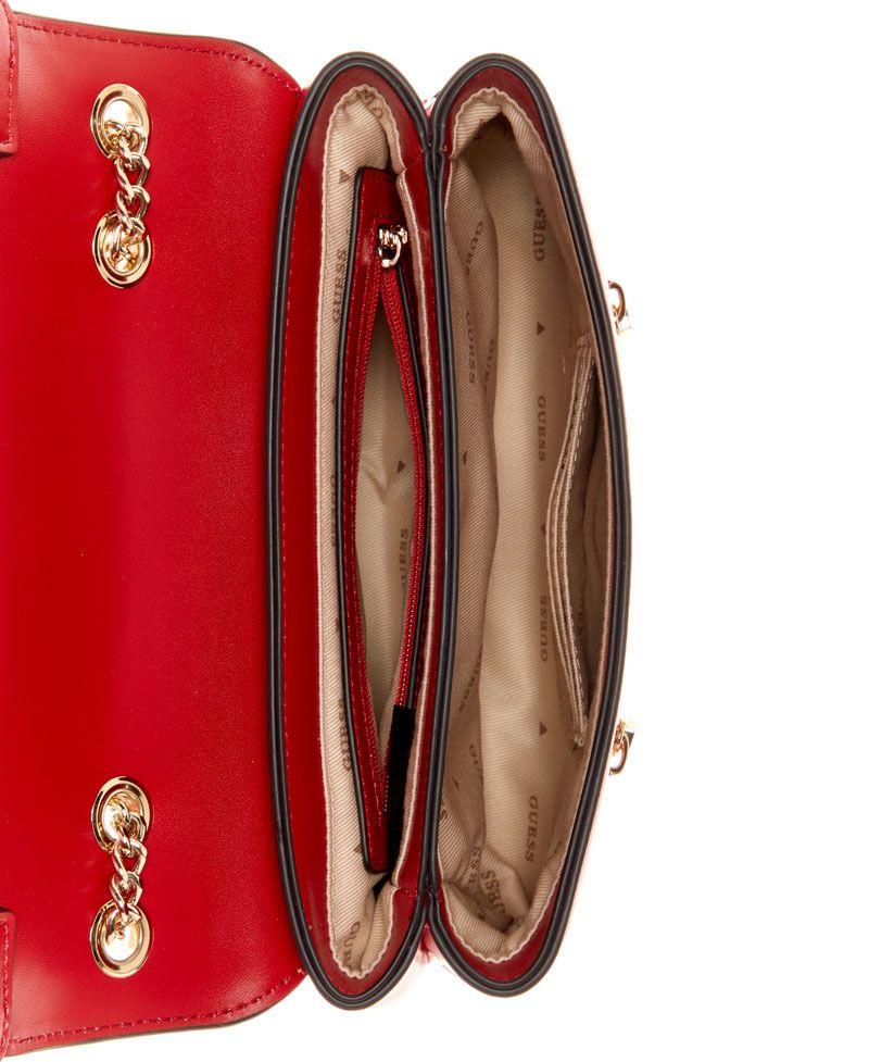 Cartera Guess Mujer Trissa Convertible Xbody Flap - Rojo-3