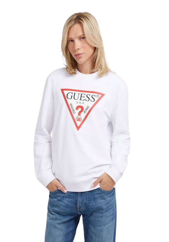 Polerón Guess Hombre Audley Cn Fleece Blanco-0