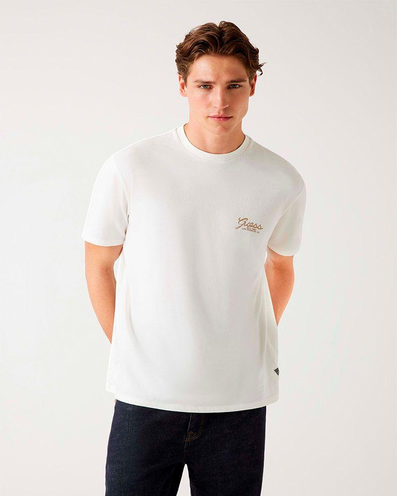 Polera Ss Bsc Script Logo Tee Blanco Hombre-0