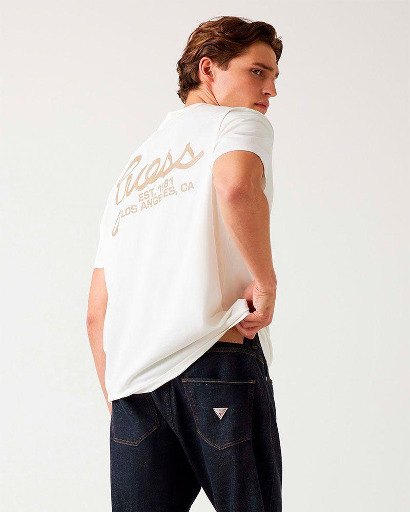 Polera Ss Bsc Script Logo Tee Blanco Hombre-1