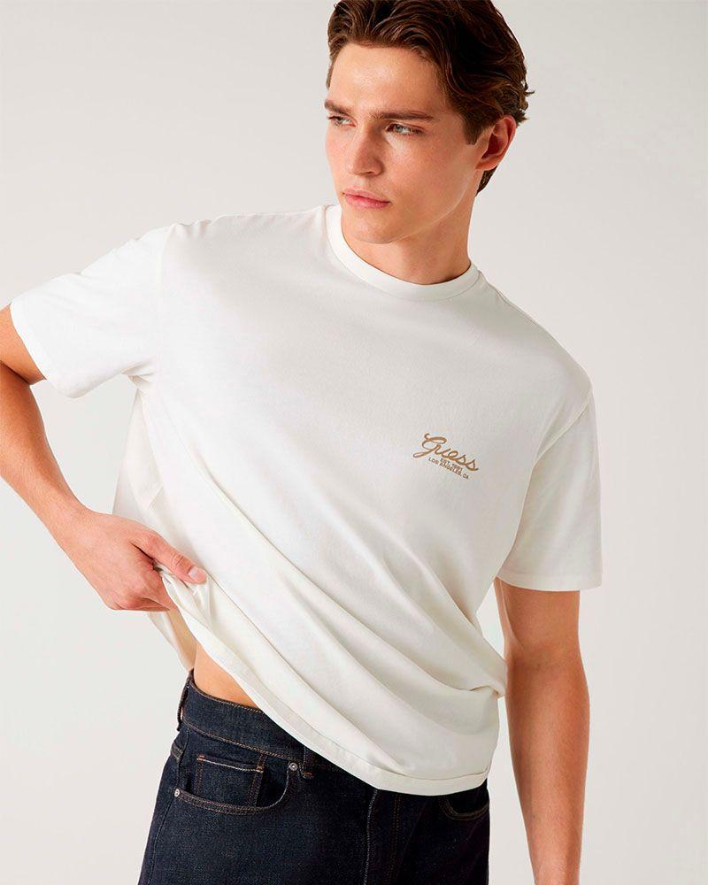 Polera Ss Bsc Script Logo Tee Blanco Hombre-2