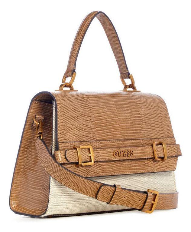 Cartera Guess Mujer Sestri Top Handle Flap Beige-1