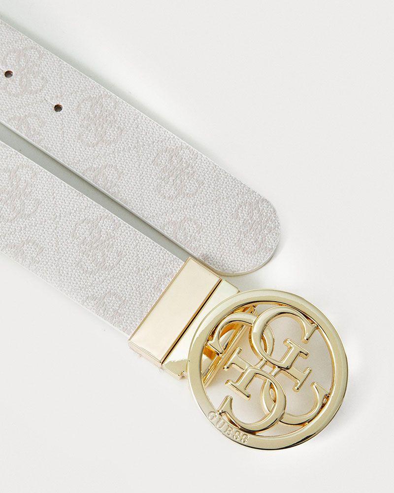 Cinturon Guess Mujer Noelle Adj & Rev Pant Belt H35 Blanco-1