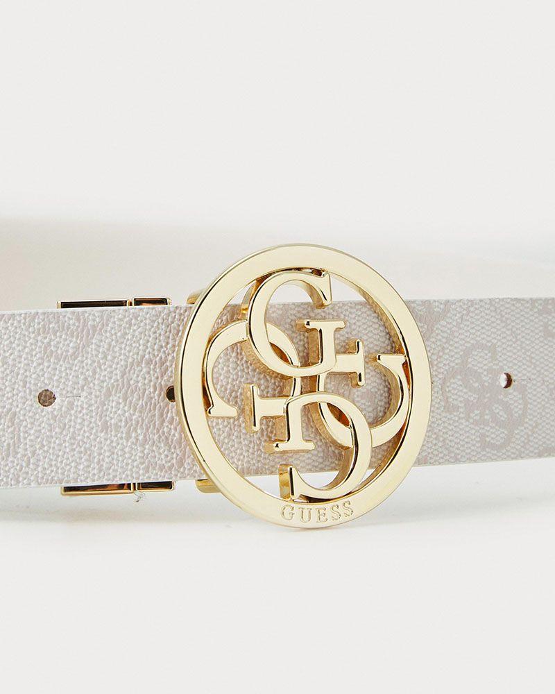 Cinturon Guess Mujer Noelle Adj & Rev Pant Belt H35 Blanco-2