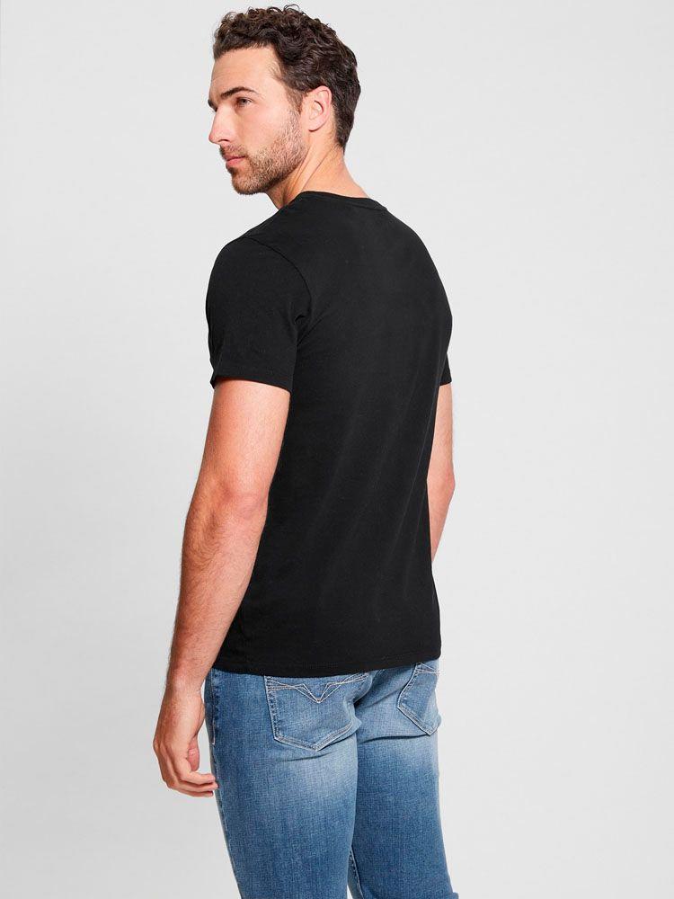 Polera Guess Hombre Ss Bsc Clsc Tri Logo Crw T Negro-3