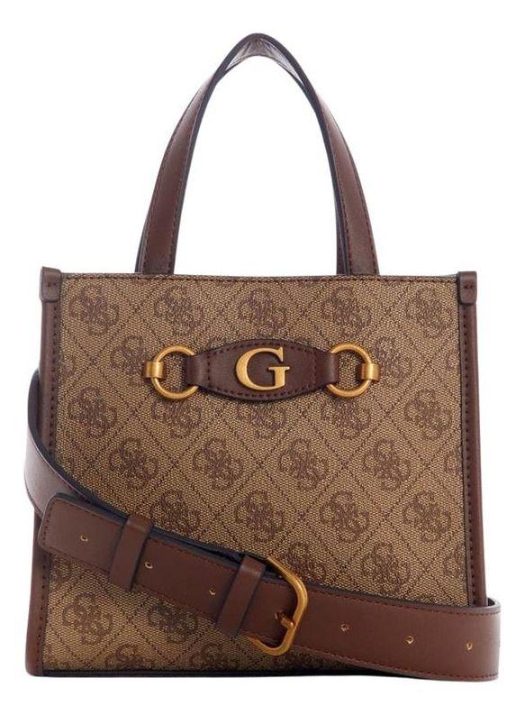Mini Cartera Guess Mujer Izzy 2 Comp Mini Tote Café-0