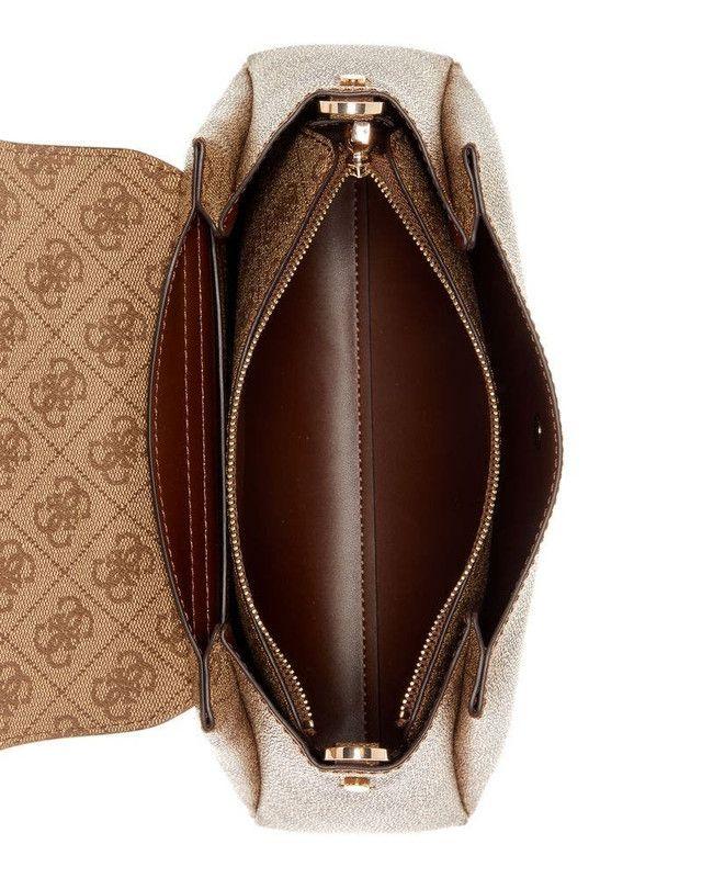 Cartera Guess Mujer Sora Girlfriend Flp Shldr Bag Café-3