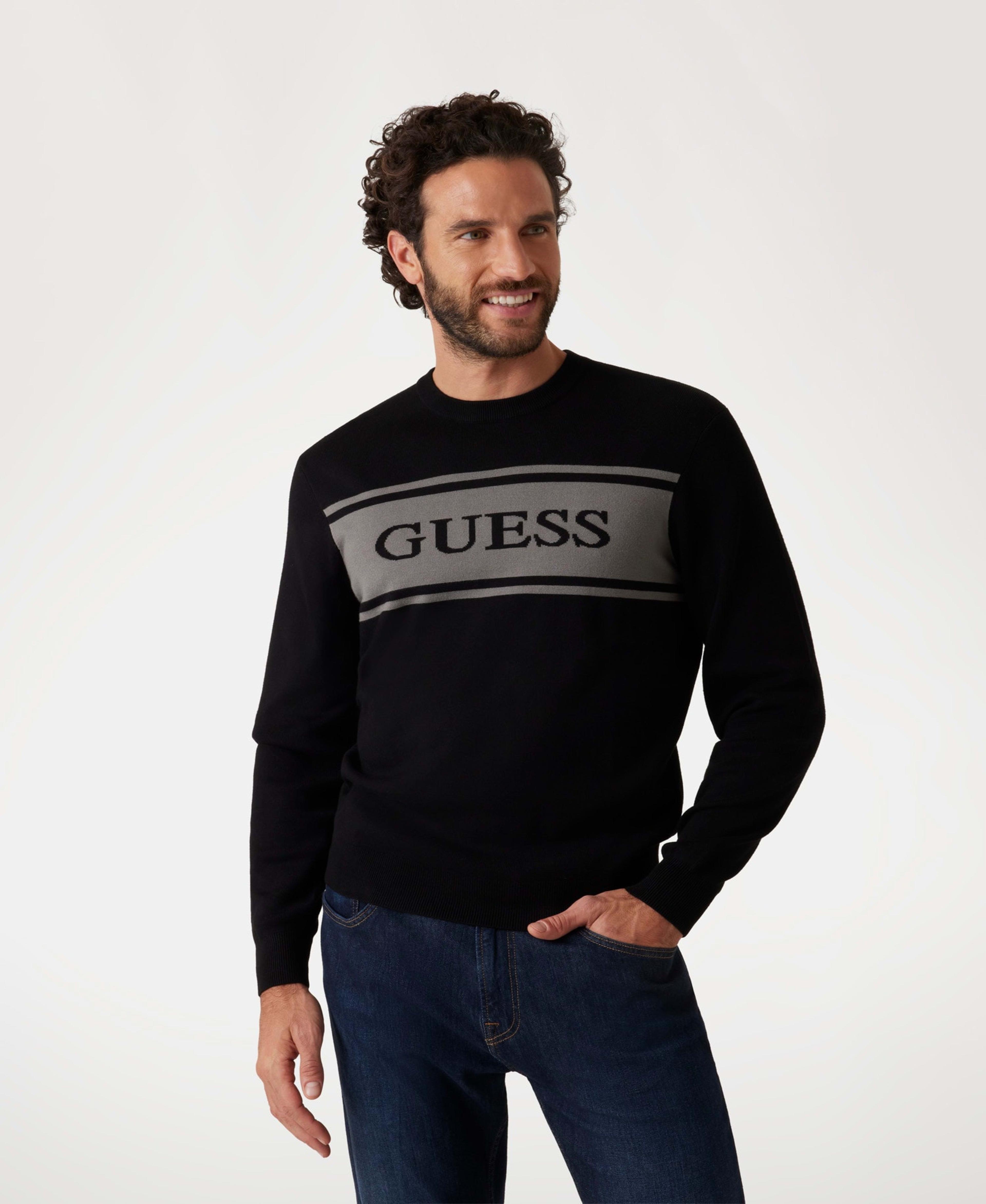 Tejido Guess Hombre Flick Cn Blocking Swtr Negro-0