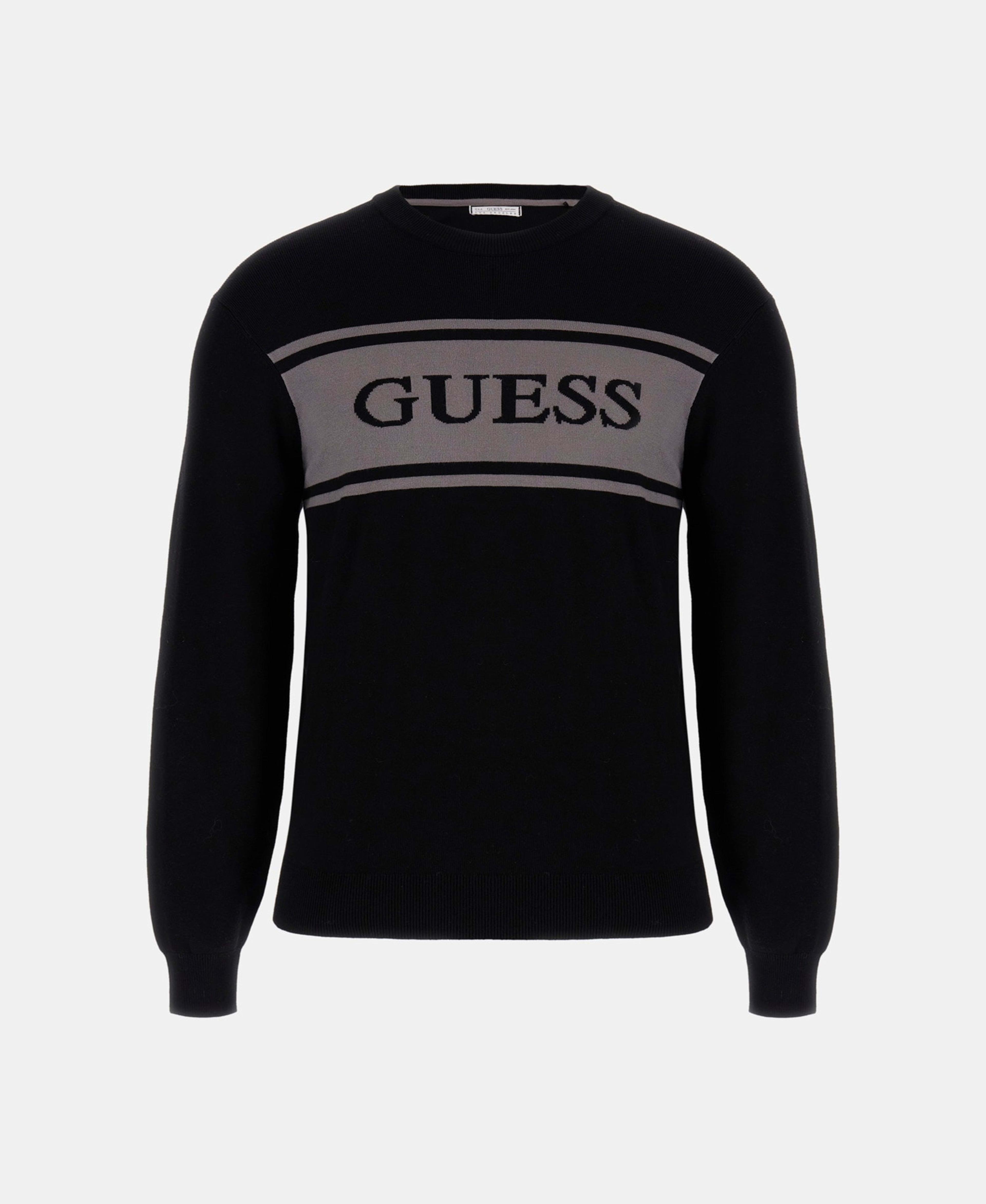 Tejido Guess Hombre Flick Cn Blocking Swtr Negro-4
