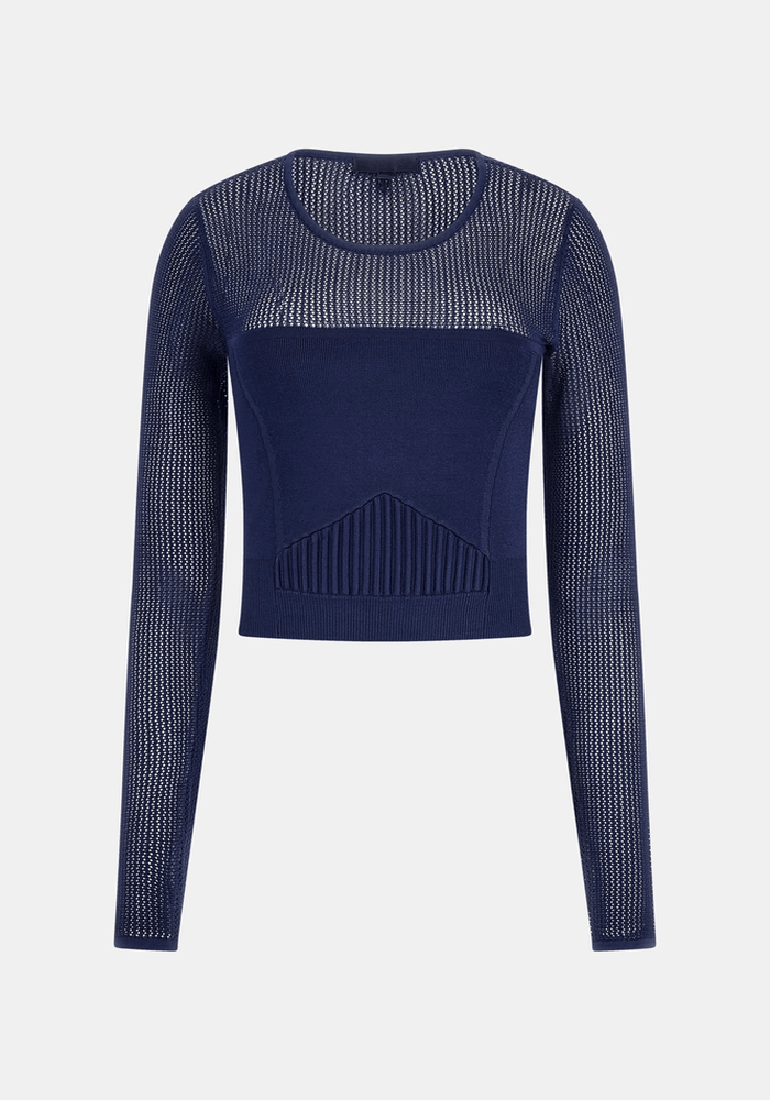 Tejido Guess Mujer Ls Kariselle Swtr Azul-4