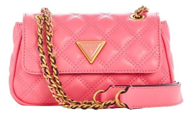Mini Cartera Guess Mujer Giully Cnvrtble Xbdy Flap Rosado.-0