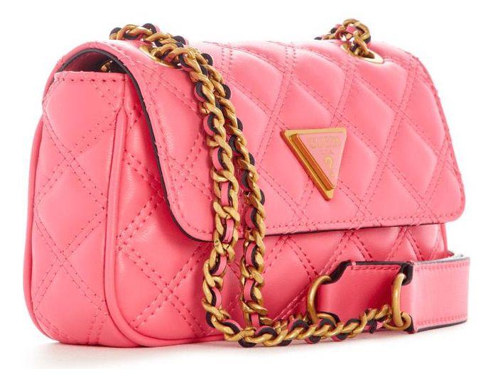 Mini Cartera Guess Mujer Giully Cnvrtble Xbdy Flap Rosado.-1