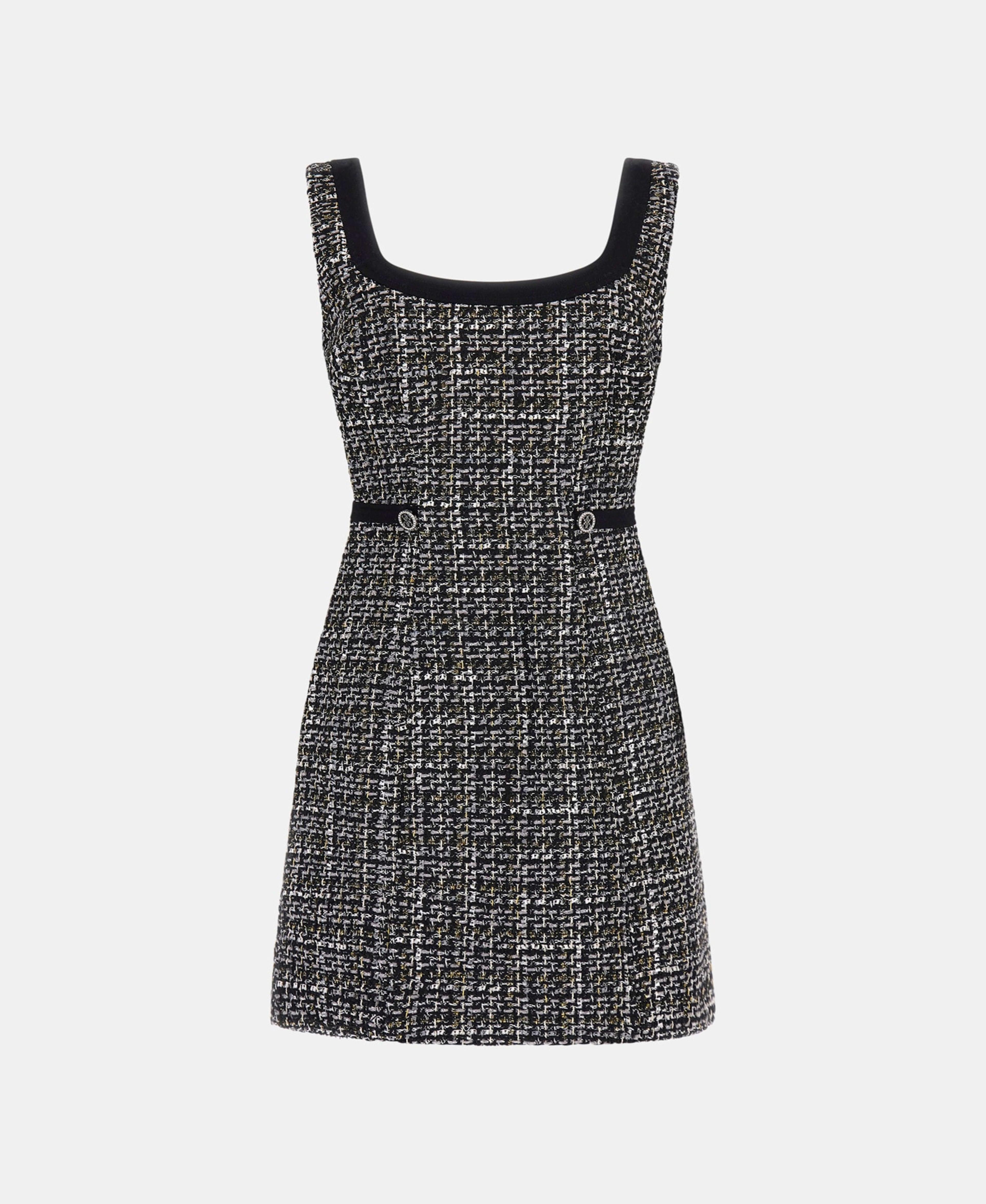 Vestido Guess Mujer Yvonne Mix Denim Tweed Dress Negro-8