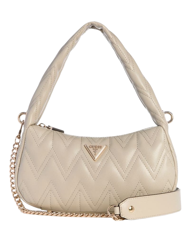 Cartera Guess Mujer Eda Top Zip Shoulder Bag Crema-0