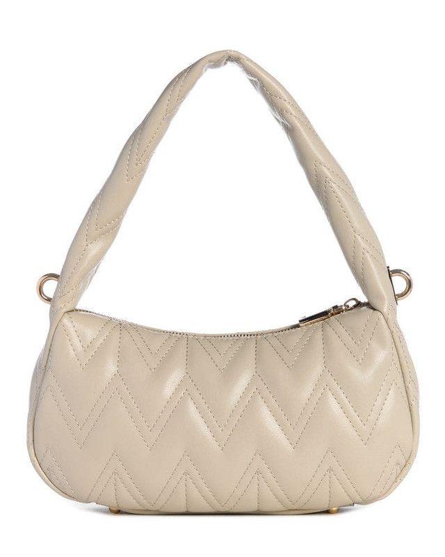 Cartera Guess Mujer Eda Top Zip Shoulder Bag Crema-2