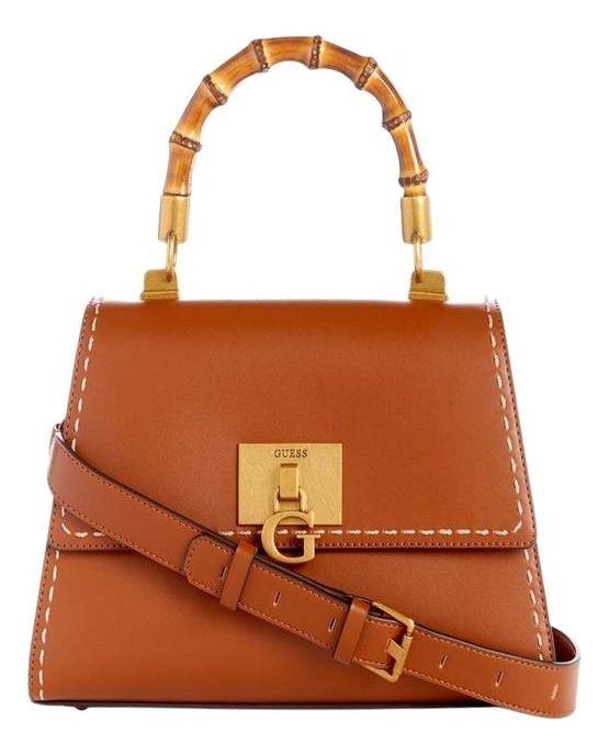 Cartera Guess Mujer Stephi Bamboo Flap Café-0