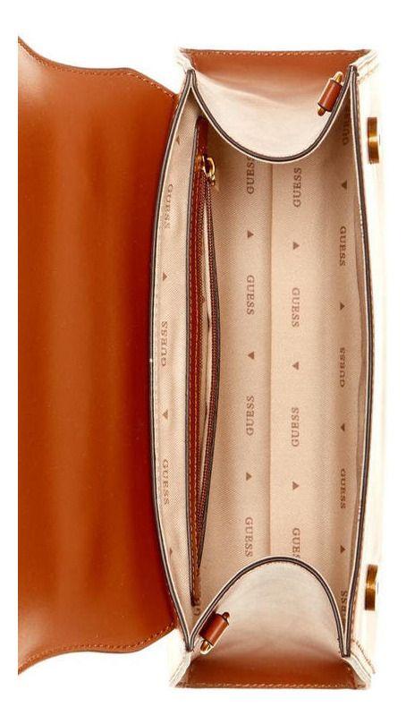 Cartera Guess Mujer Stephi Bamboo Flap Café-3