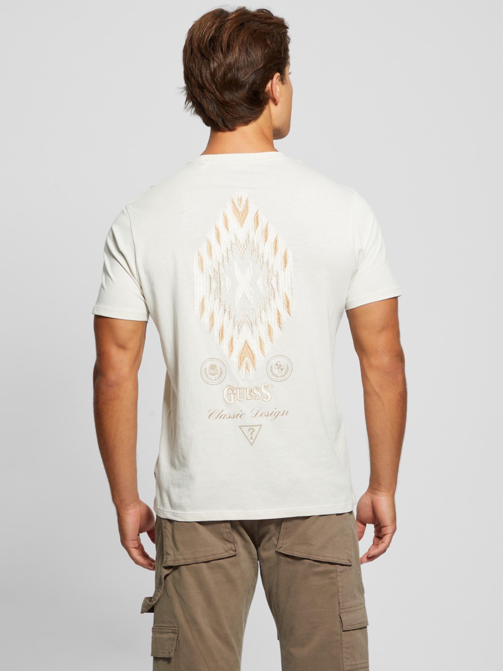 Polera Guess Hombre Ss Bsc Santa Fe Tee Crema-4